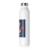 Slim Water Bottle - Eat American Beef Design