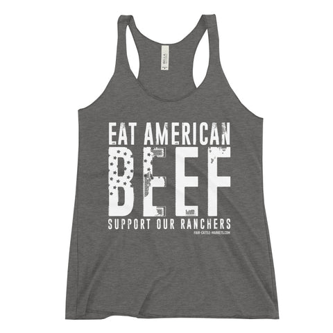 Eat American Beef Tank Top - Women's Racerback Tank